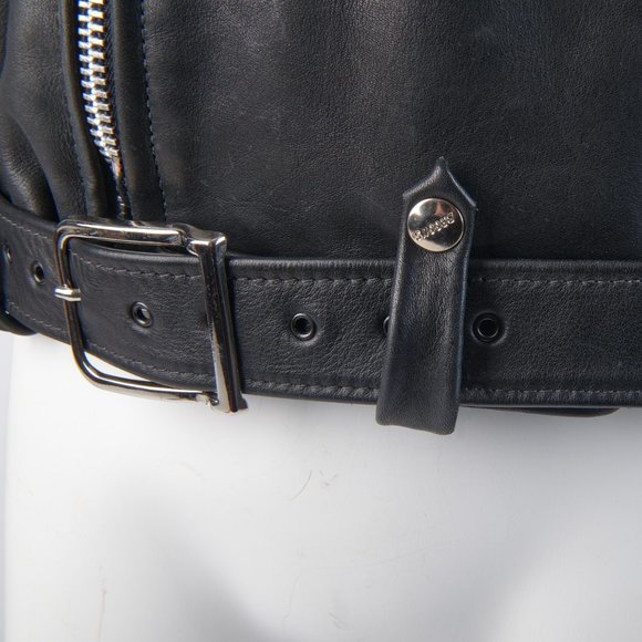 Brooks Black Leather Brando Motorcycle Jacket SIze 40 Made in USA Talon … - Picture 8 of 16